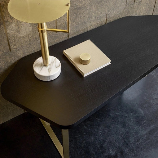 Scrittoio Aimo in legno e ottone di Daytona Home