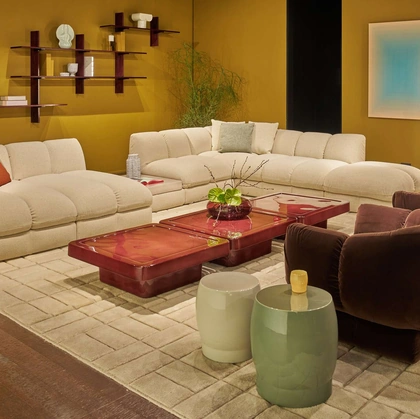 Tavolino Ardys in cemento laccato lucido di Cassina