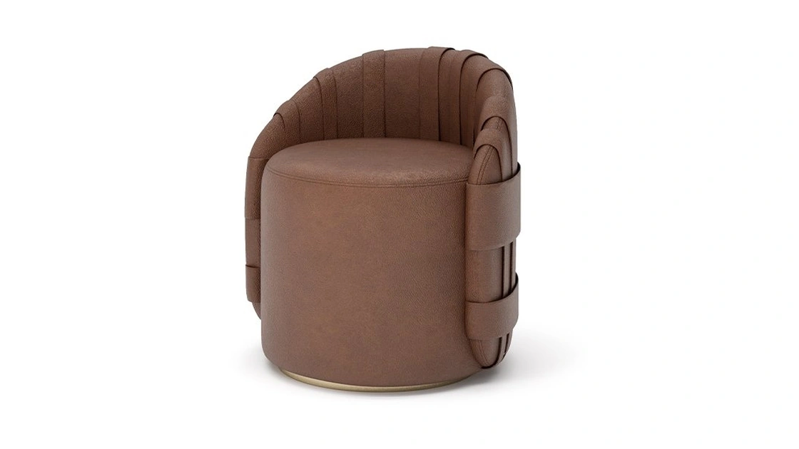 Pouf Ben in pelle di Daytona Home