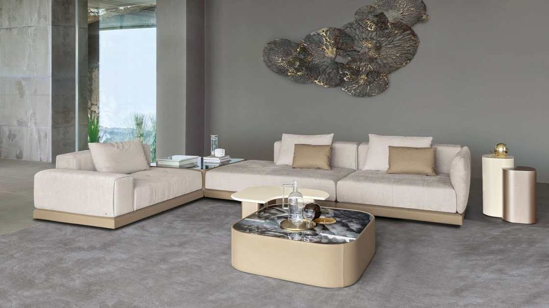 Tavolino Black Jack coffee table con top in cristallo retroilluminato di Daytona Home