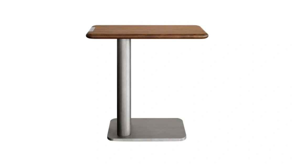 Tavolino Black Jack side table con top in noce canaletto di Daytona Home