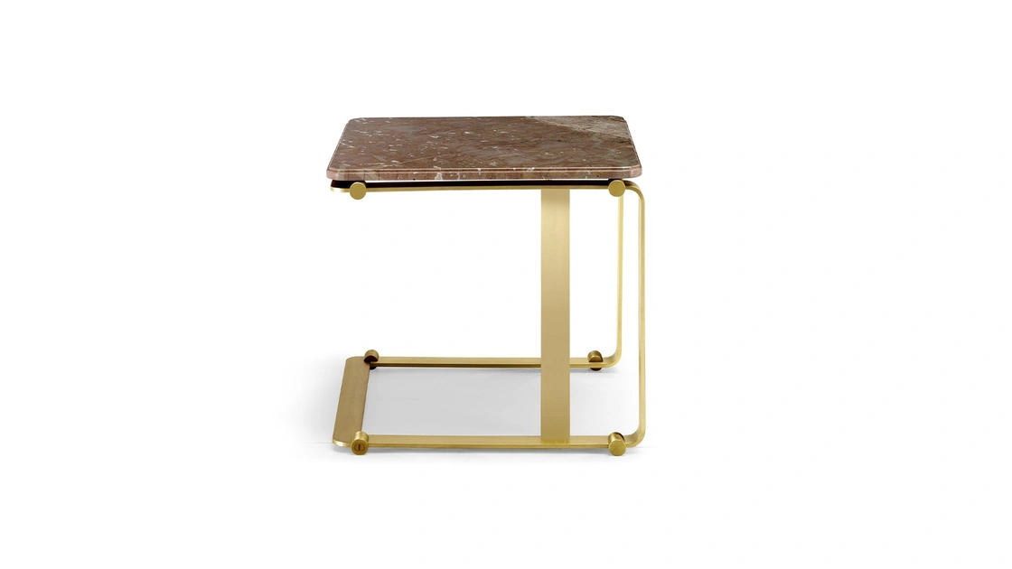 Tavolino in marmo e ottone Buddha di Daytona Home