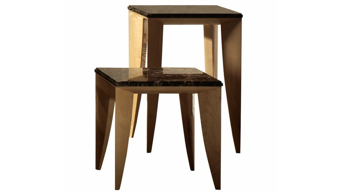Tavolino Dante in marmo e legno massello di Daytona Home