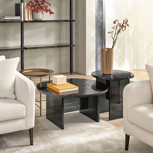 Tavolino di design in vetro Gliss di Fiam