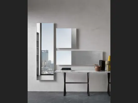 Specchio Mirage con cornice in alluminio di Fiam