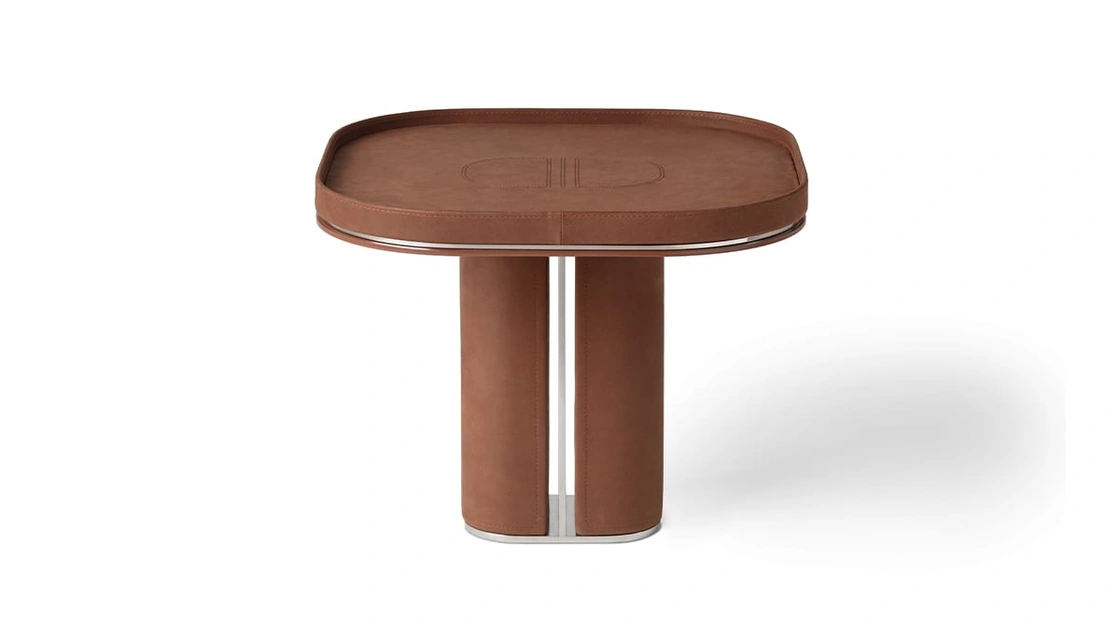 Tavolino rivestito in pelle Fritz di Daytona Home