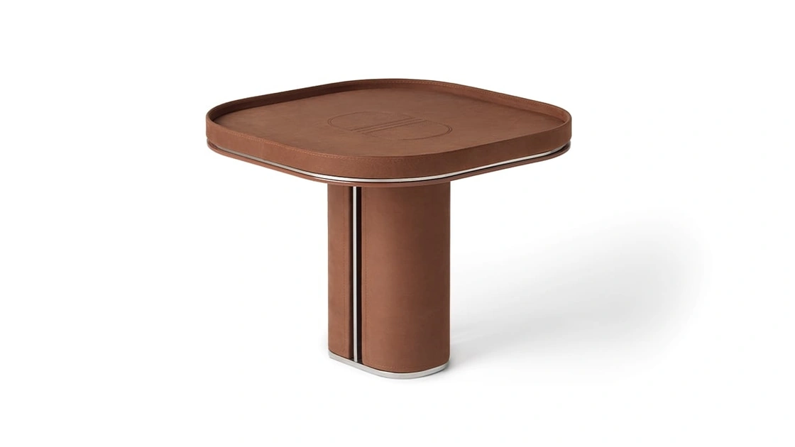 Tavolino rivestito in pelle Fritz di Daytona Home