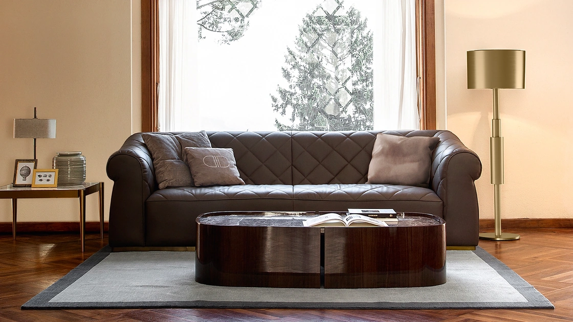 Tavolino con top in marmo Kensington di Daytona Home