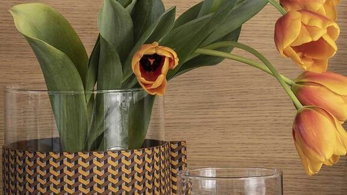 Vaso Leather Pot di Poltrona Frau
