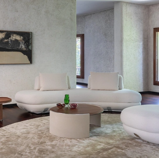 Tappeto rotondo Nubia taftato a mano con rifiniture manuali cdi Daytona Home