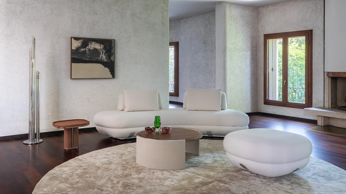 Tappeto rotondo Nubia taftato a mano con rifiniture manuali cdi Daytona Home