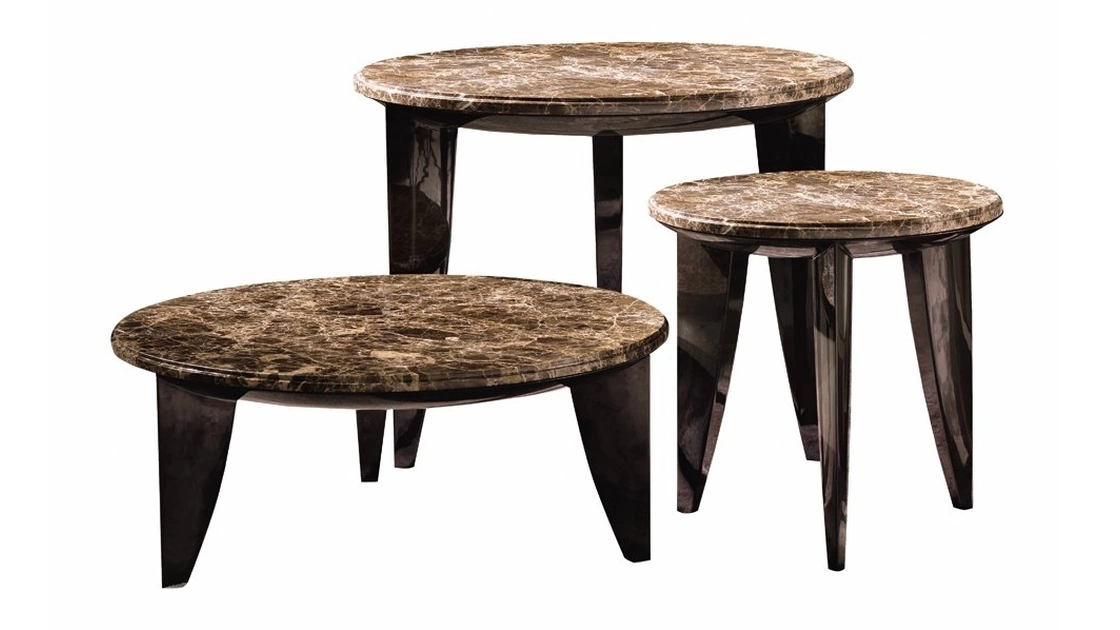 Tavolino Virgilio in marmo e legno massello di Daytona Home