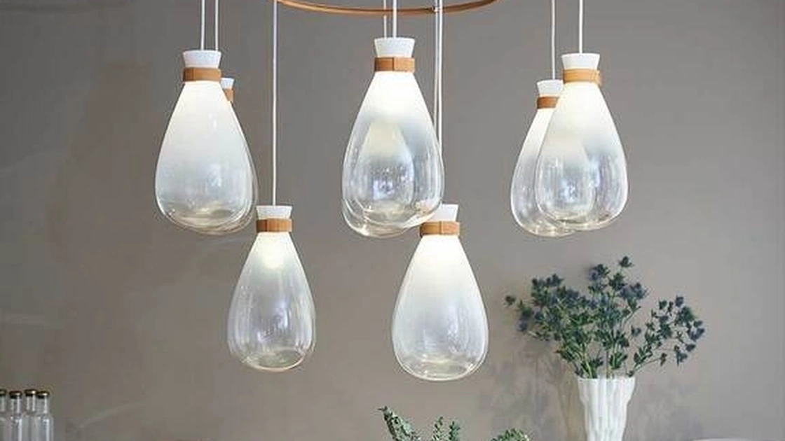 Lampada a sospensione Soffi Chandelier di Poltrona Frau