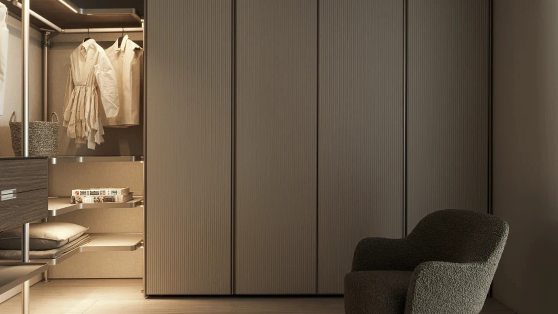 Cabina Armadio con ante battenti Gliss Master - Bamboo Door di Molteni & C