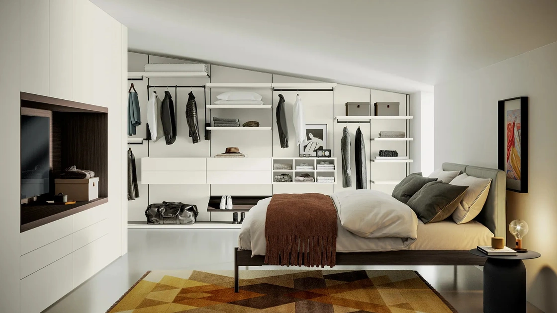 Cabina Armadio laccata Rack System di Dielle Modus