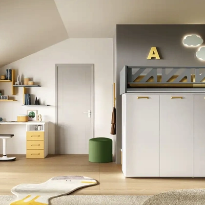 Cameretta a soppalco K109 di Moretti Compact Camerette