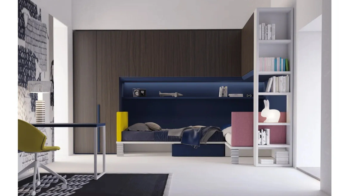 Cameretta P11 A ponte in melaminico di Dielle