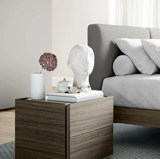 Comodino Free in nobilitato effetto legno di Dielle Modus