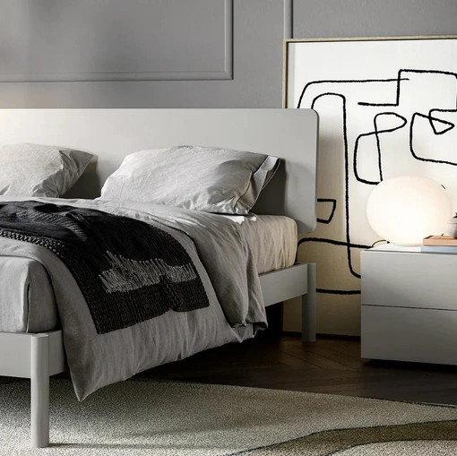 Comodino Line laccato opaco di Dielle Modus