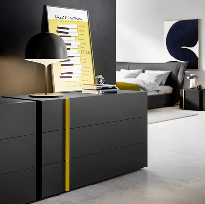 Comò Shape laccato opaco di Dielle Modus