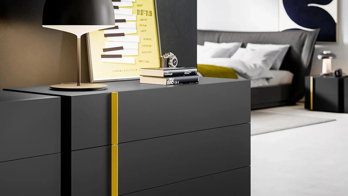 Comò Shape laccato opaco di Dielle Modus