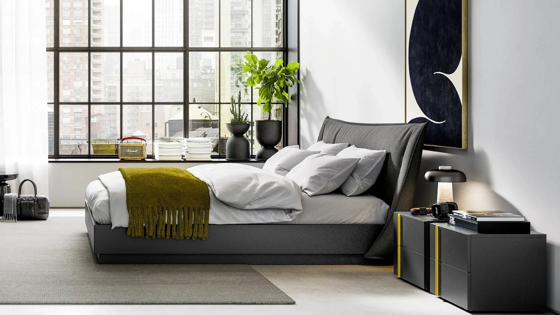 Comodino Shape laccato opaco di Dielle Modus