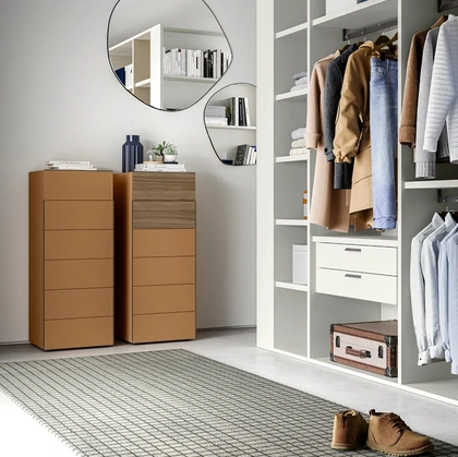 Cassettiera Slim in laccato opaco e melaminico di Dielle Modus