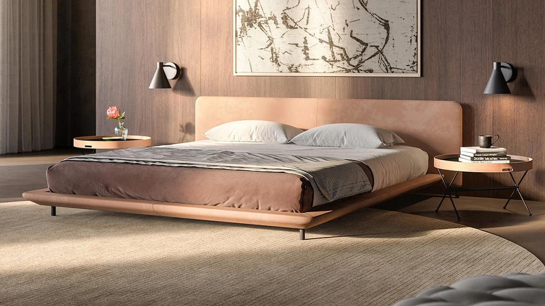 Letto imbottito Blendy di De Padova