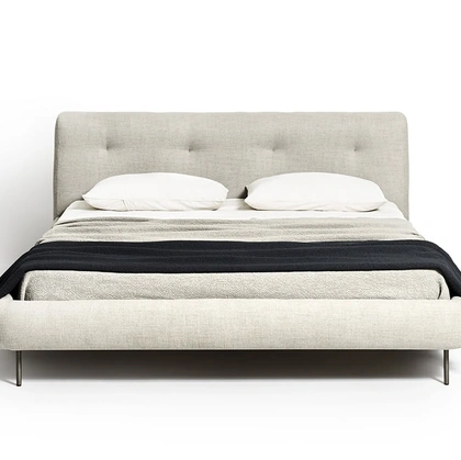 Letto imbottito Imera di De Padova