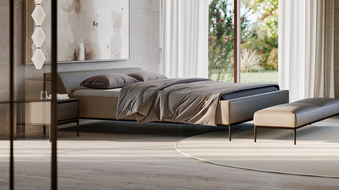 Letto in pelle Time for Trip Memories ēdition di De Padova