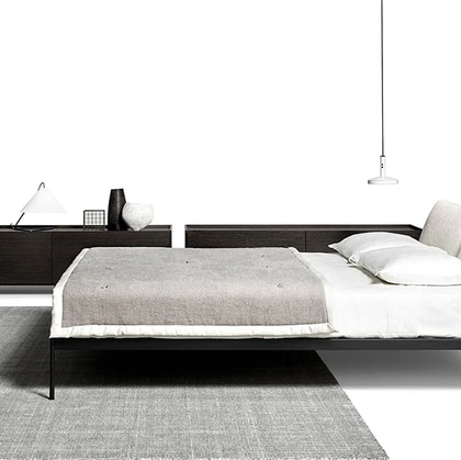 Letto imbottito Étiquette di De Padova