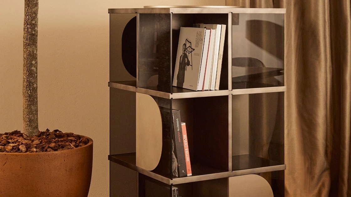 Libreria Devlin in MDF finitura oxyd paint di Daytona Home