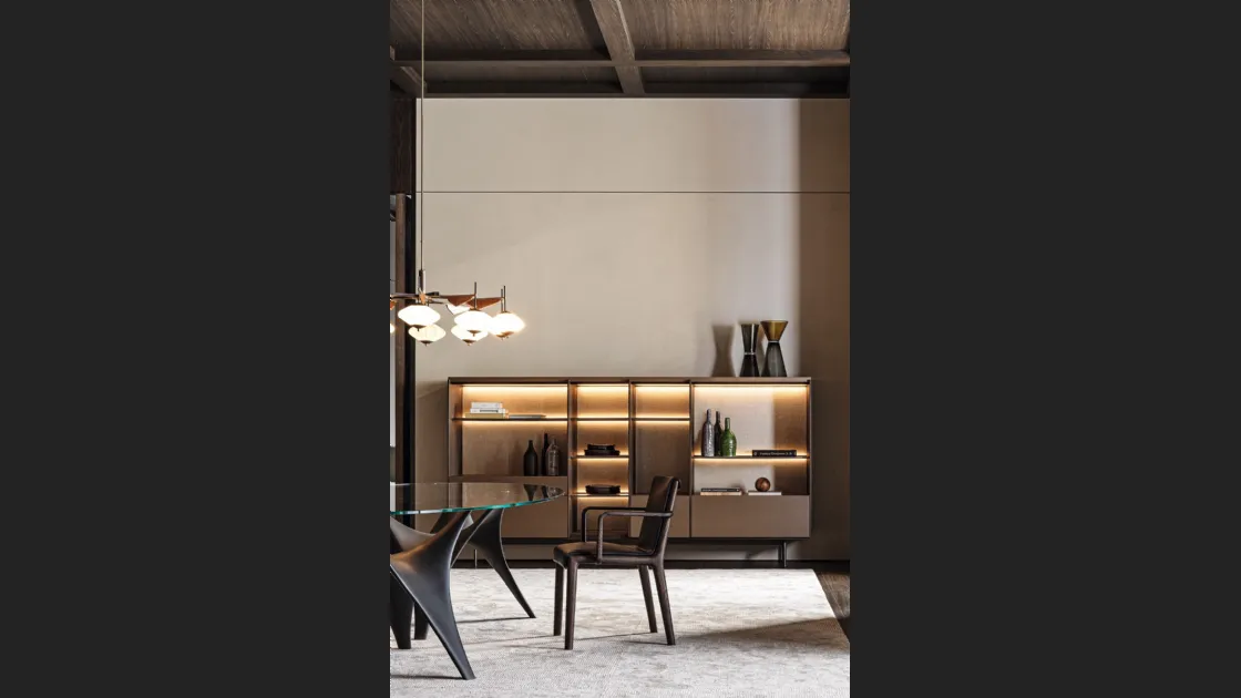 Libreria a moduli componibile Logos di Molteni & C