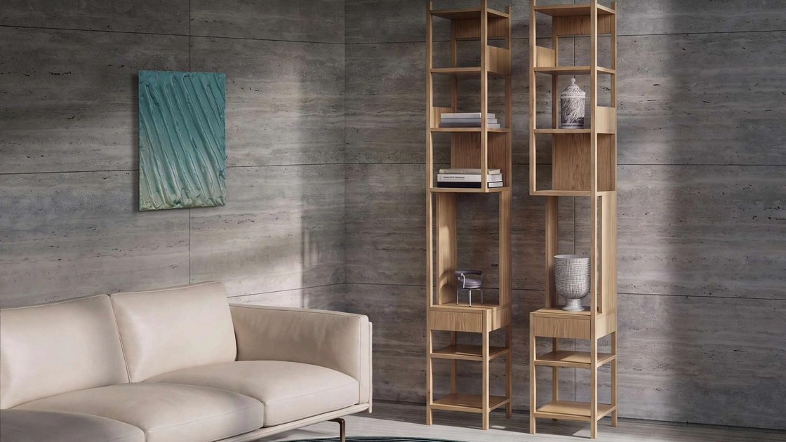 Libreria in legno Lungangolo di Cassina