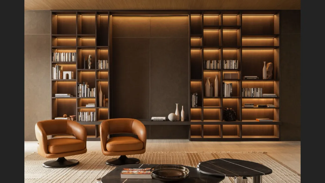 Libreria a muro 505 UP SYSTEM 02 di Molteni & C