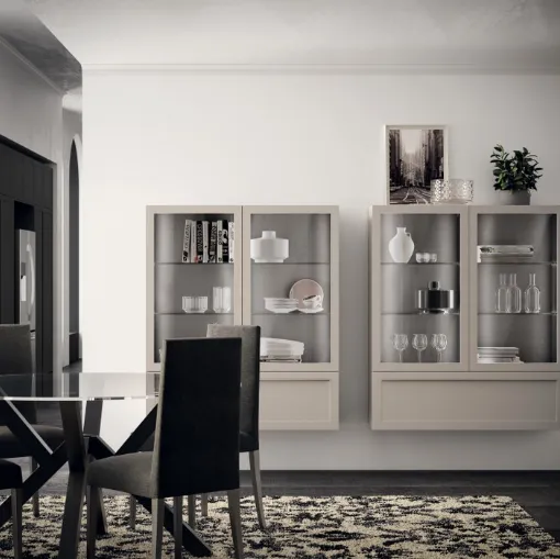 Madia Living Carattere sospesa 05 in laccato Visone di Scavolini