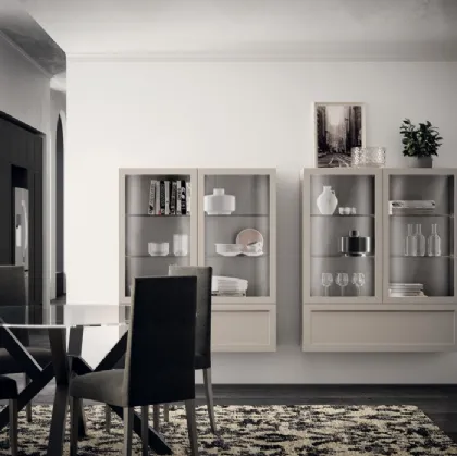 Madia Living Carattere sospesa 05 in laccato Visone di Scavolini
