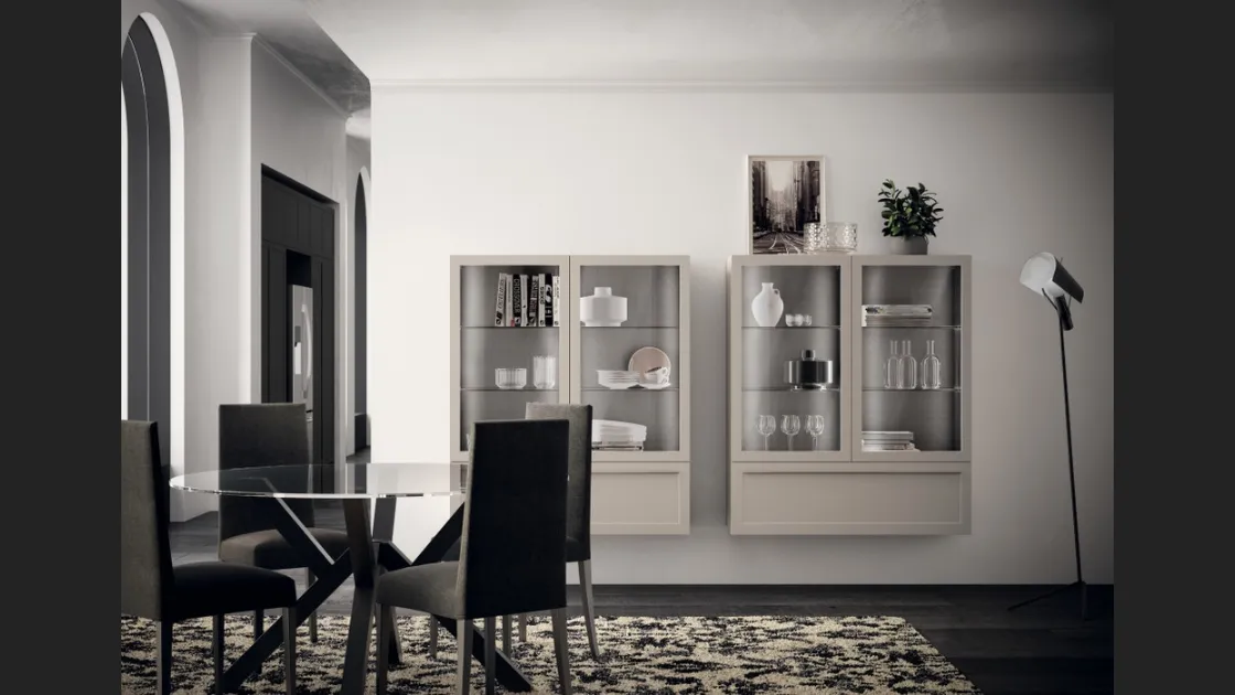 Madia Living Carattere sospesa 05 in laccato Visone di Scavolini