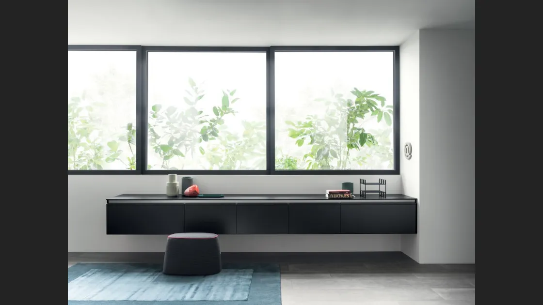 Madia sospesa Living Dandy Plus 03 Nero Ardesia di Scavolini