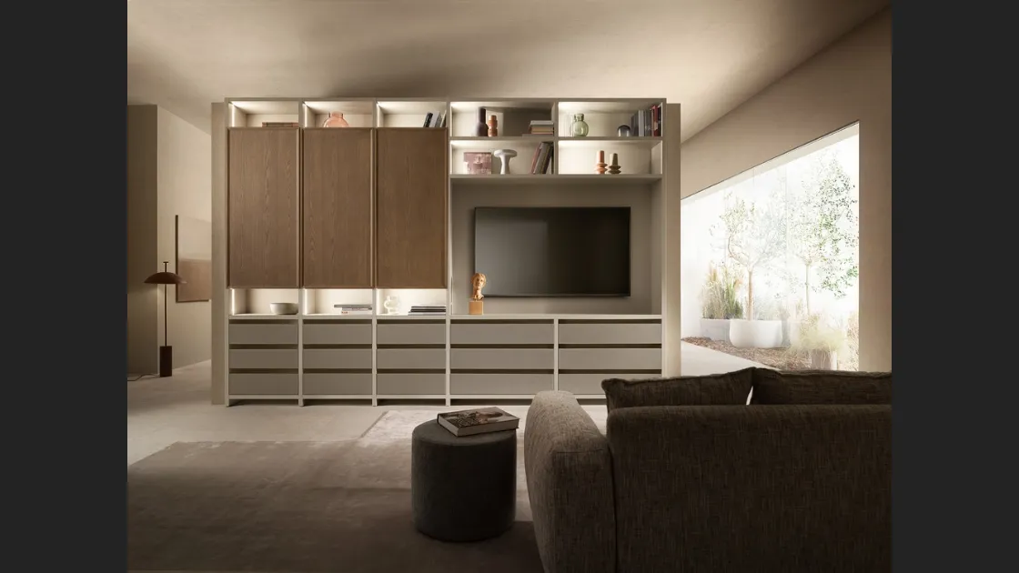 Parete Attrezzata Living Poetica 01 di Scavolini