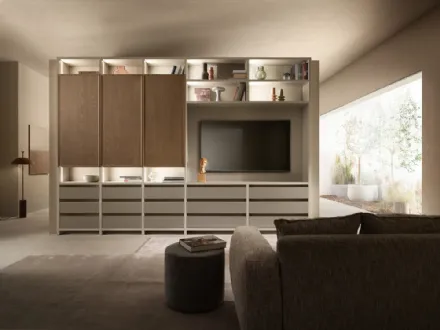 Parete Attrezzata Living Poetica 01 di Scavolini