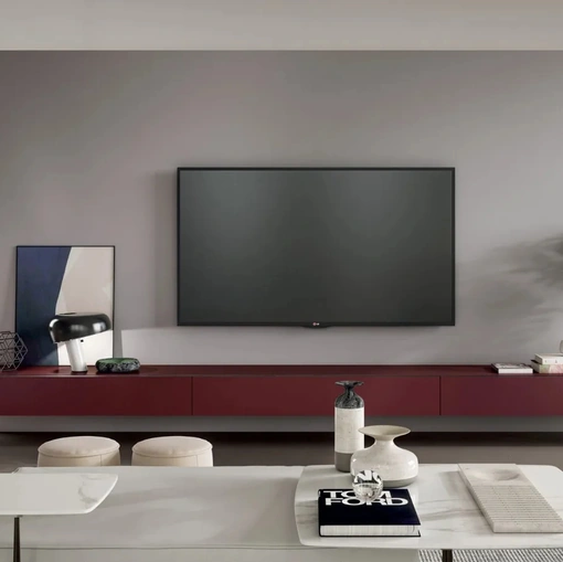 Parete Attrezzata sospesa Line Up 04 in laccato opaco di Dielle Modus