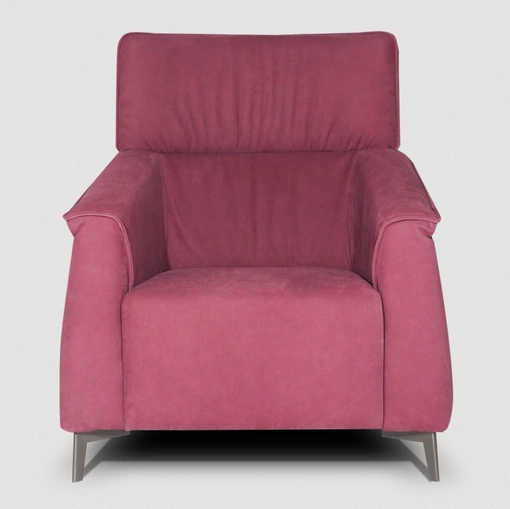 Poltroncina in microfibra con piedini in metallo Adam di Kermes divani