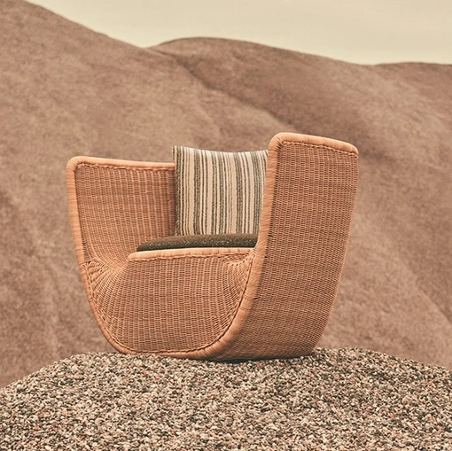 Poltrona in midollino Afternoons di De Padova