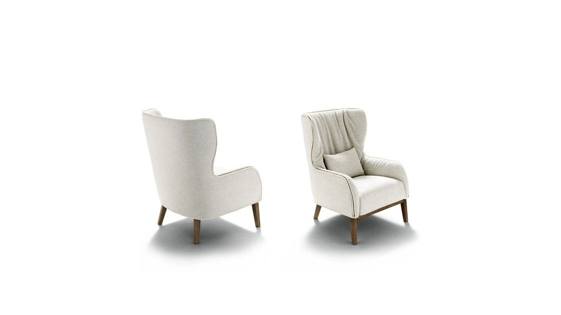 Poltrona in tessuto Bergère 19 di De Padova