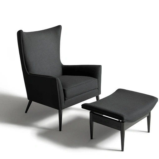 Poltrona in tessuto Wingback di De Padova