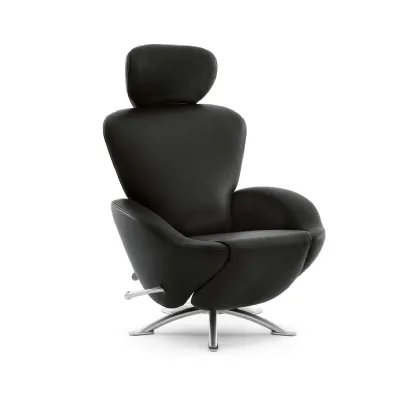 Poltrona di design Dodo in pelle imbottita di Cassina