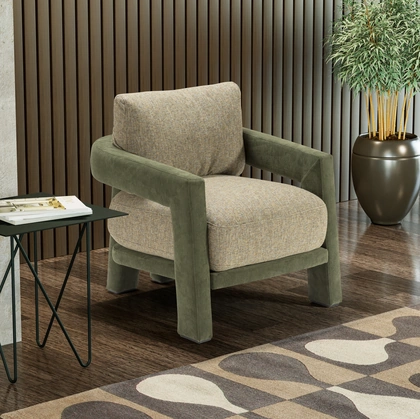 Poltroncina originale morbida e accogliente in tessuto Duo di Kermes divani