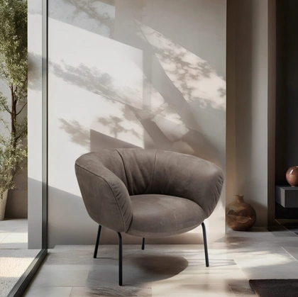 Poltroncina in pelle  Jill di Franco Ferri