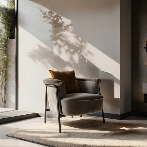 Poltrona in tessuto Gin di Franco Ferri